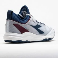 Diadora Speed Blushield Fly 4+ Clay Men's White/Ensign Blue/Maroon -Holabird Sports Store 118526 6
