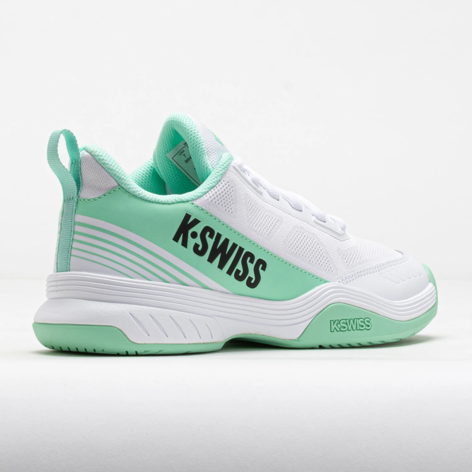 K-Swiss Speedex 2 Women's White/Neon Mint/Black 6 K-Swiss Speedex 2 Women's White/Neon Mint/Black - Image 6