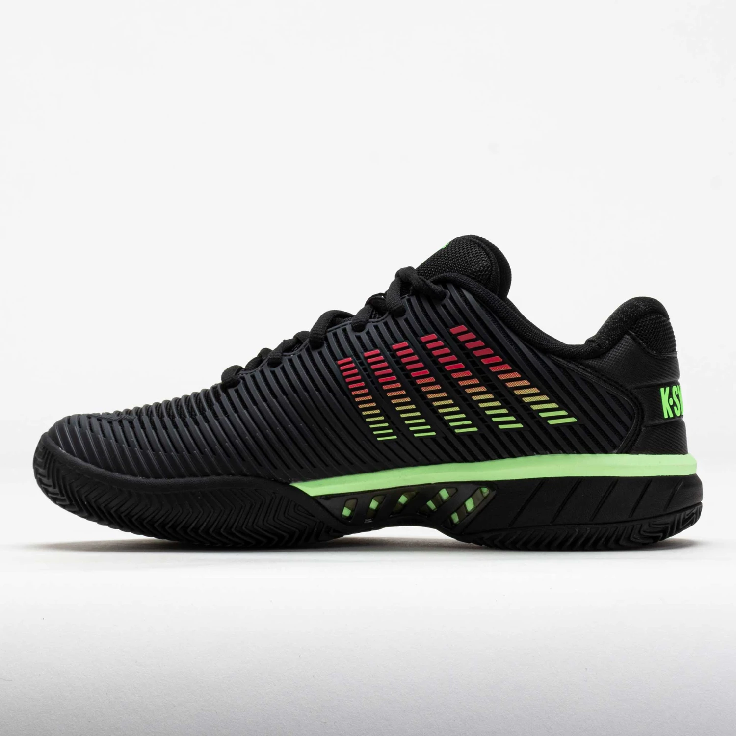 K-Swiss Hypercourt Express 2 Clay Men's Black/Neon Green/Neon Lava 2 K-Swiss Hypercourt Express 2 Clay Men's Black/Neon Green/Neon Lava - Image 2