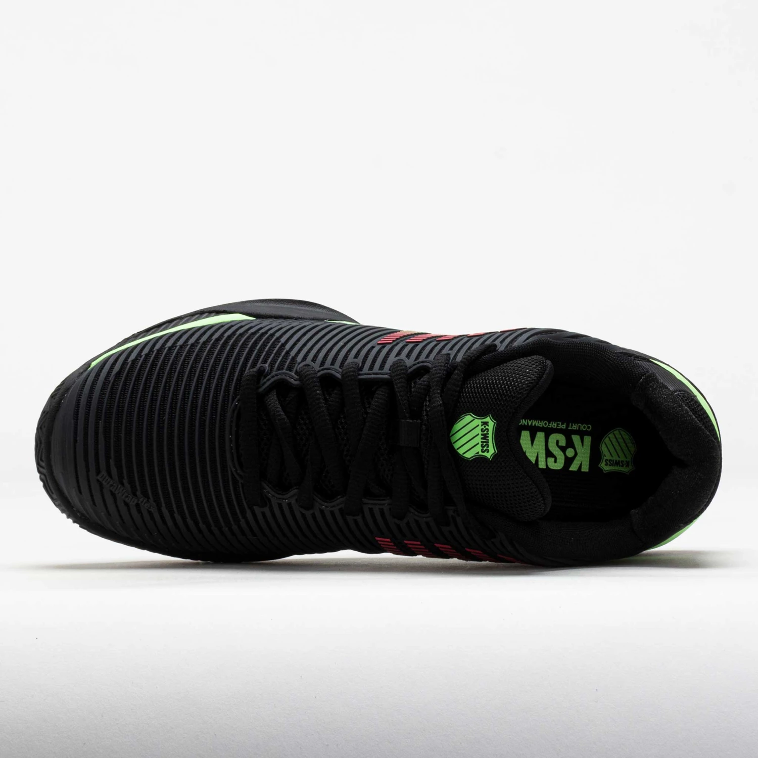 K-Swiss Hypercourt Express 2 Clay Men's Black/Neon Green/Neon Lava 3 K-Swiss Hypercourt Express 2 Clay Men's Black/Neon Green/Neon Lava - Image 3