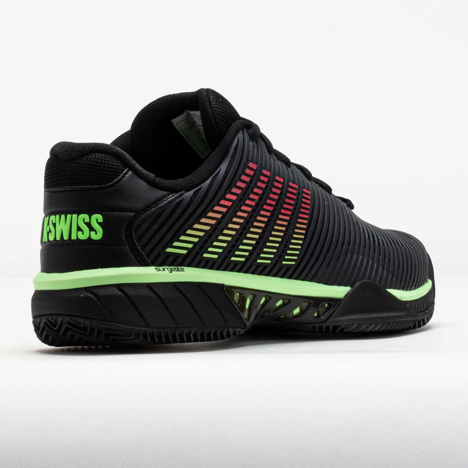 K-Swiss Hypercourt Express 2 Clay Men's Black/Neon Green/Neon Lava 6 K-Swiss Hypercourt Express 2 Clay Men's Black/Neon Green/Neon Lava - Image 6