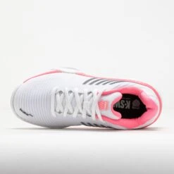 K-Swiss Hypercourt Express 2 Women's White/Neon Pastel Pink/Black -Holabird Sports Store 118550 2