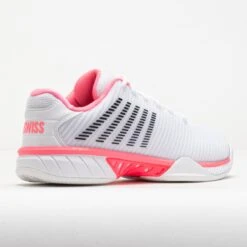 K-Swiss Hypercourt Express 2 Women's White/Neon Pastel Pink/Black -Holabird Sports Store 118550 6