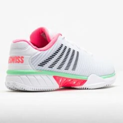 K-Swiss Hypercourt Express 2 Clay Women's White/Neon Pastel Pink/Black -Holabird Sports Store 118552 6