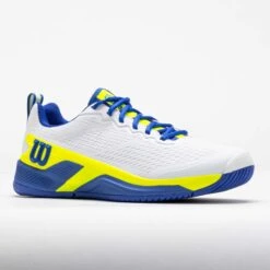 Wilson Rush Pro 4.5 Men's White/Amparo Blue/Safety Yellow -Holabird Sports Store 118719 5