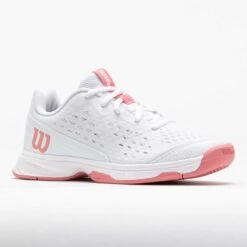 Wilson Rush Pro Junior L White/White/Mauveglow -Holabird Sports Store 121539 5