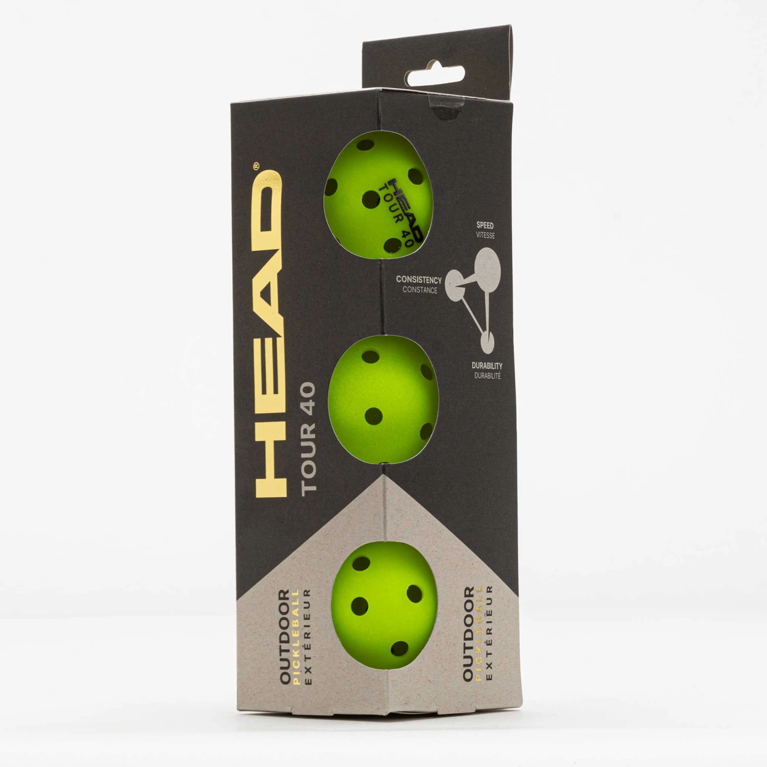 HEAD Tour 40 Outdoor Pickleball 3 Pack 2 HEAD Tour 40 Outdoor Pickleball 3 Pack - Image 2