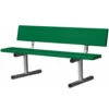 Edwards 5' Aluminum Bench With Back - Green 4 Edwards 5' Aluminum Bench With Back - Green -Holabird Sports Store 500196 1