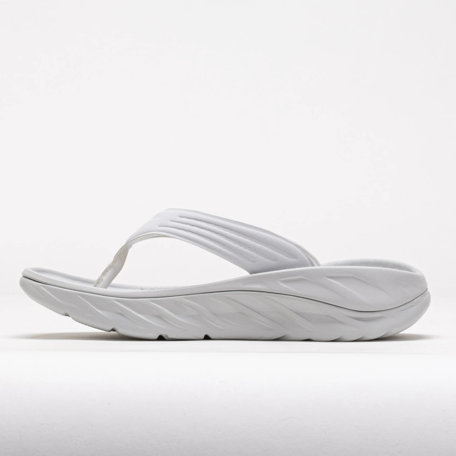 HOKA Ora Recovery Flip Men's Lunar Rock/White 3 HOKA Ora Recovery Flip Men's Lunar Rock/White - Image 3