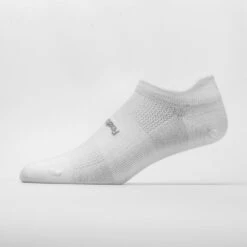 Feetures High Performance Ultra Light Cushion No Show Tab Socks -Holabird Sports Store 650365 wht 1