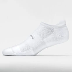 Feetures High Performance Max Cushion No Show Tab Socks -Holabird Sports Store 650476 wht 1