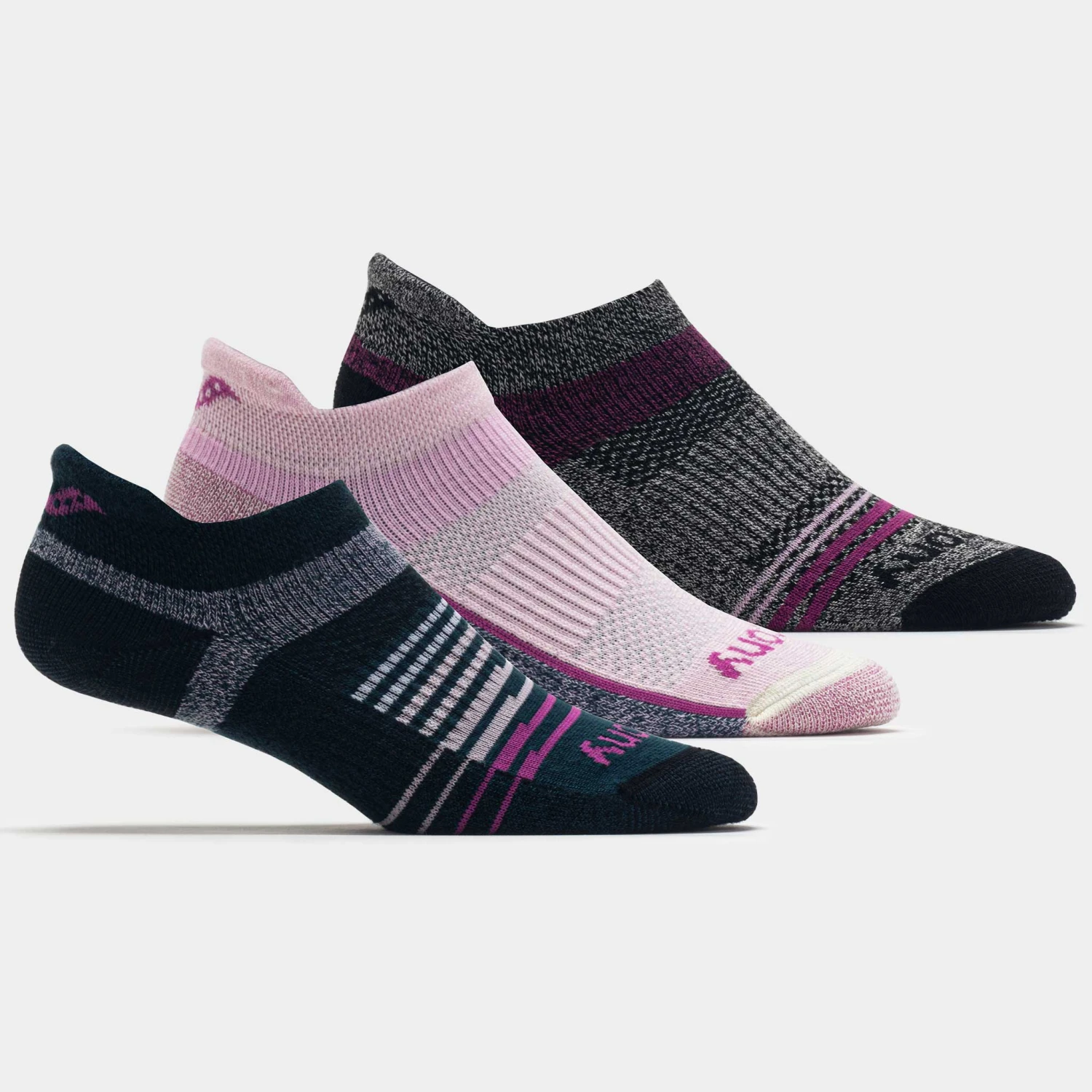 Saucony Inferno Merino Wool No Show Tab Socks 3 Pack 4 Saucony Inferno Merino Wool No Show Tab Socks 3 Pack - Image 4