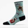 Feetures Elite Light Cushion Mini Crew Sock Santa Paws Edition