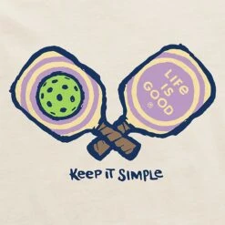 Life Is Good Keep It Simple Pickleball V-Neck Crusher Tee Women's -Holabird Sports Store 700633 049 2