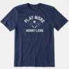 Life Is Good Play More Worry Less Pickleball Crusher Tee Men's -Holabird Sports Store 700636 512 1