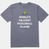 Life Is Good World's Okayest Pickleball Player Tee Men's -Holabird Sports Store 700643 218 1