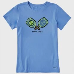 Life Is Good Keep It Simple Pickleball Tee Women's -Holabird Sports Store 700645 524 1