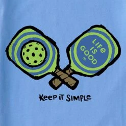 Life Is Good Keep It Simple Pickleball Tee Women's -Holabird Sports Store 700645 524 2
