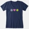Life Is Good Clean Peace Love Pickleball Short Sleeve Women's 16 Life Is Good Clean Peace Love Pickleball Short Sleeve Women's -Holabird Sports Store 700652 562 1
