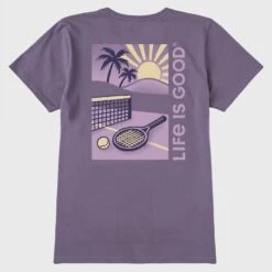 Life Is Good Tennis Court Beach Crusher Tee Women's
