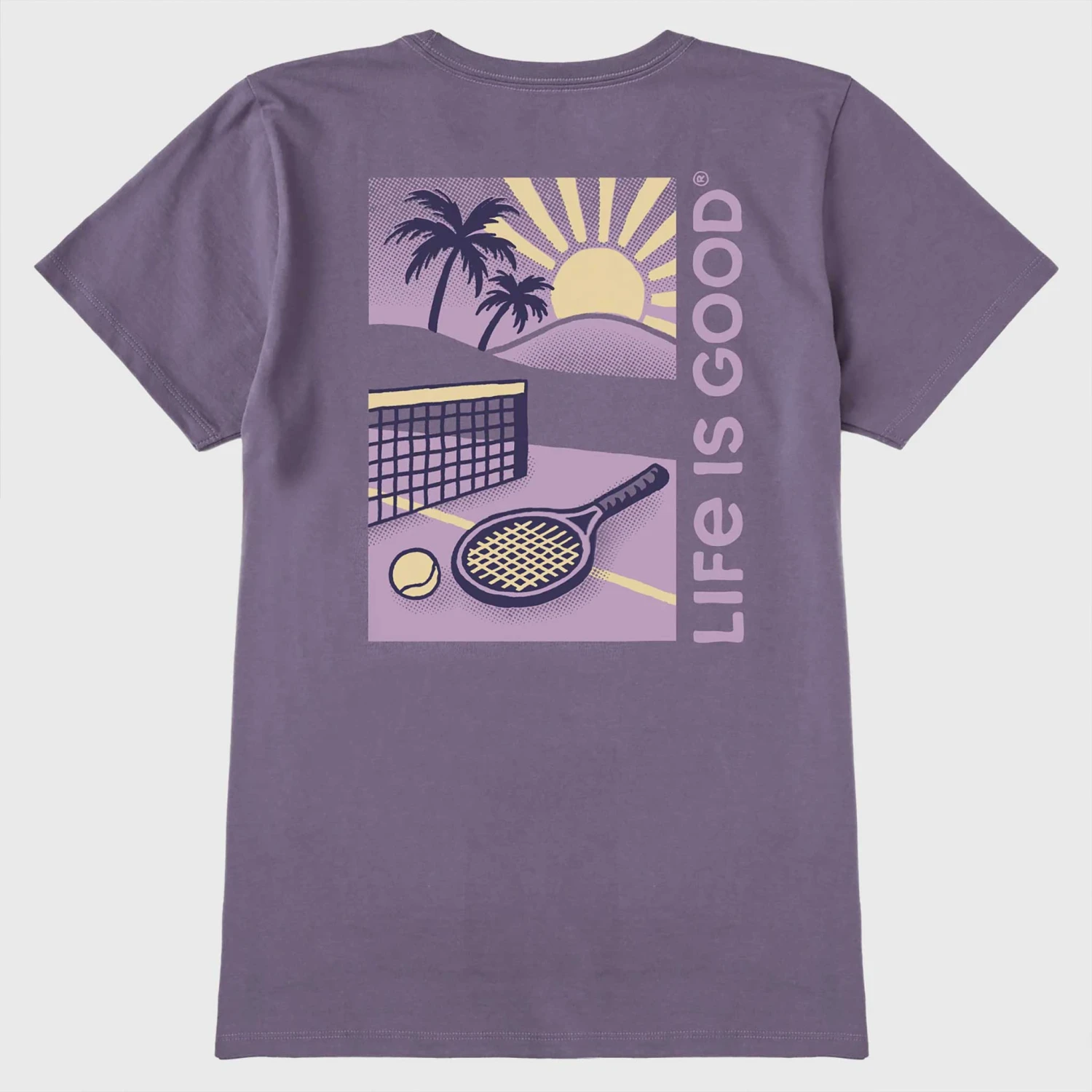 Life Is Good Tennis Court Beach Crusher Tee Women's 1 Life Is Good Tennis Court Beach Crusher Tee Women's