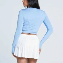 Lucky In Love Mock Neck Hip Fit Long Sleeve Women's -Holabird Sports Store 758489 476 2