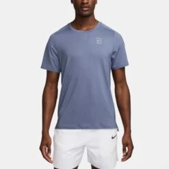 Nike Dri-FIT Advantage Short Sleeve Tennis Top Men's -Holabird Sports Store 758525 499 1