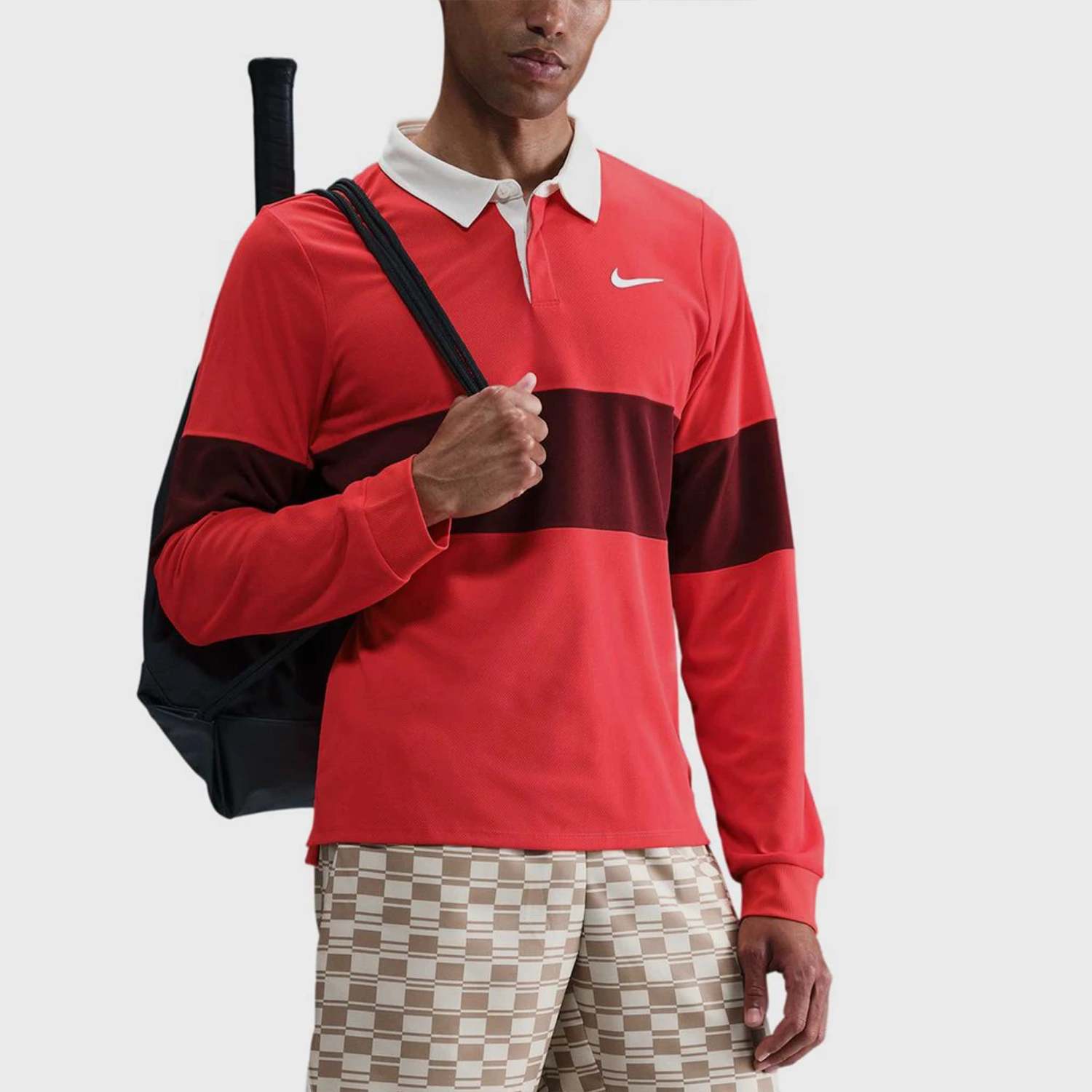 Nike Dri-Fit Advantage Roland Garros Slam Long Sleeve Polo Men's 3 Nike Dri-Fit Advantage Roland Garros Slam Long Sleeve Polo Men's - Image 3