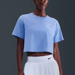 Nike Dri-Fit Slam Short Sleeve Crop Tee Women's -Holabird Sports Store 758576 494 1