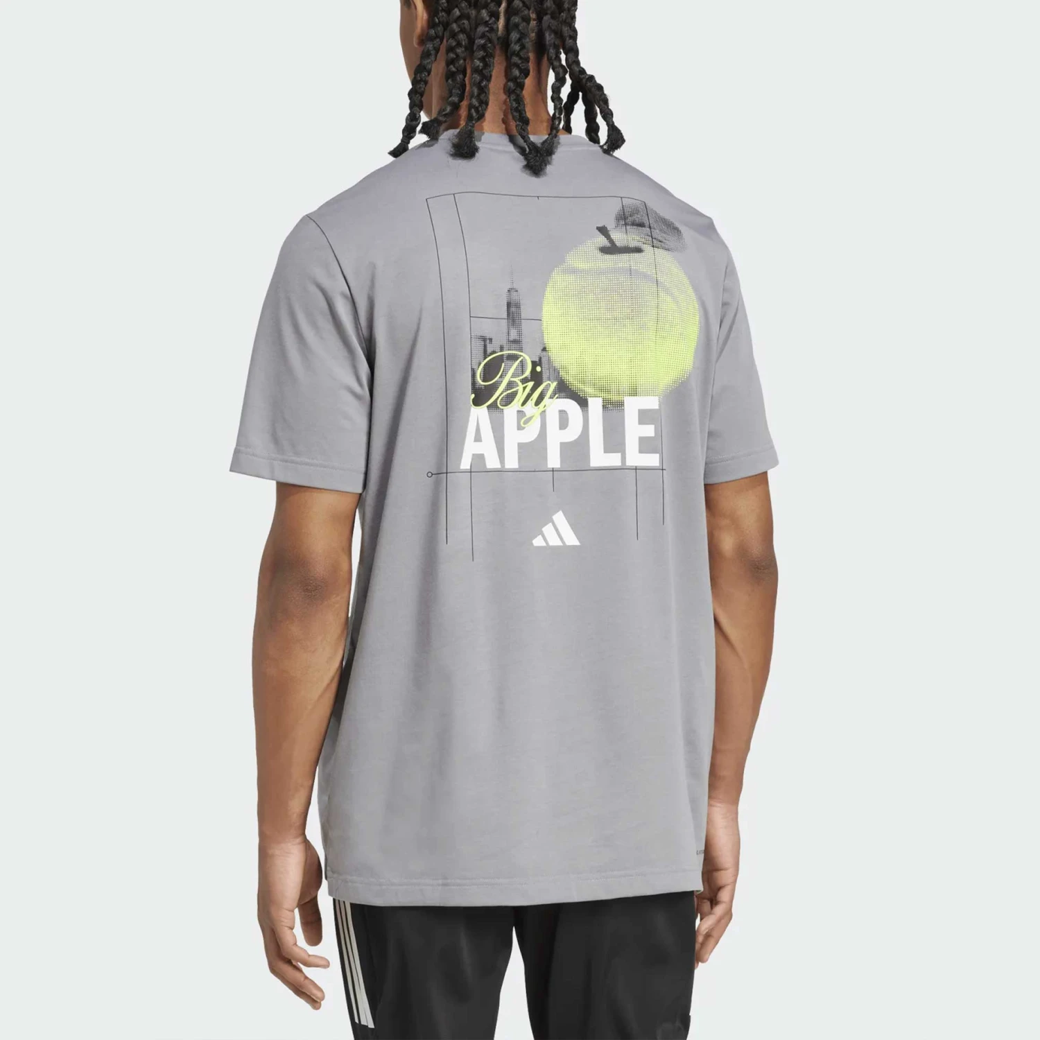 Adidas Tennis Apple Graphic Tee Men's 2 Adidas Tennis Apple Graphic Tee Men's - Image 2