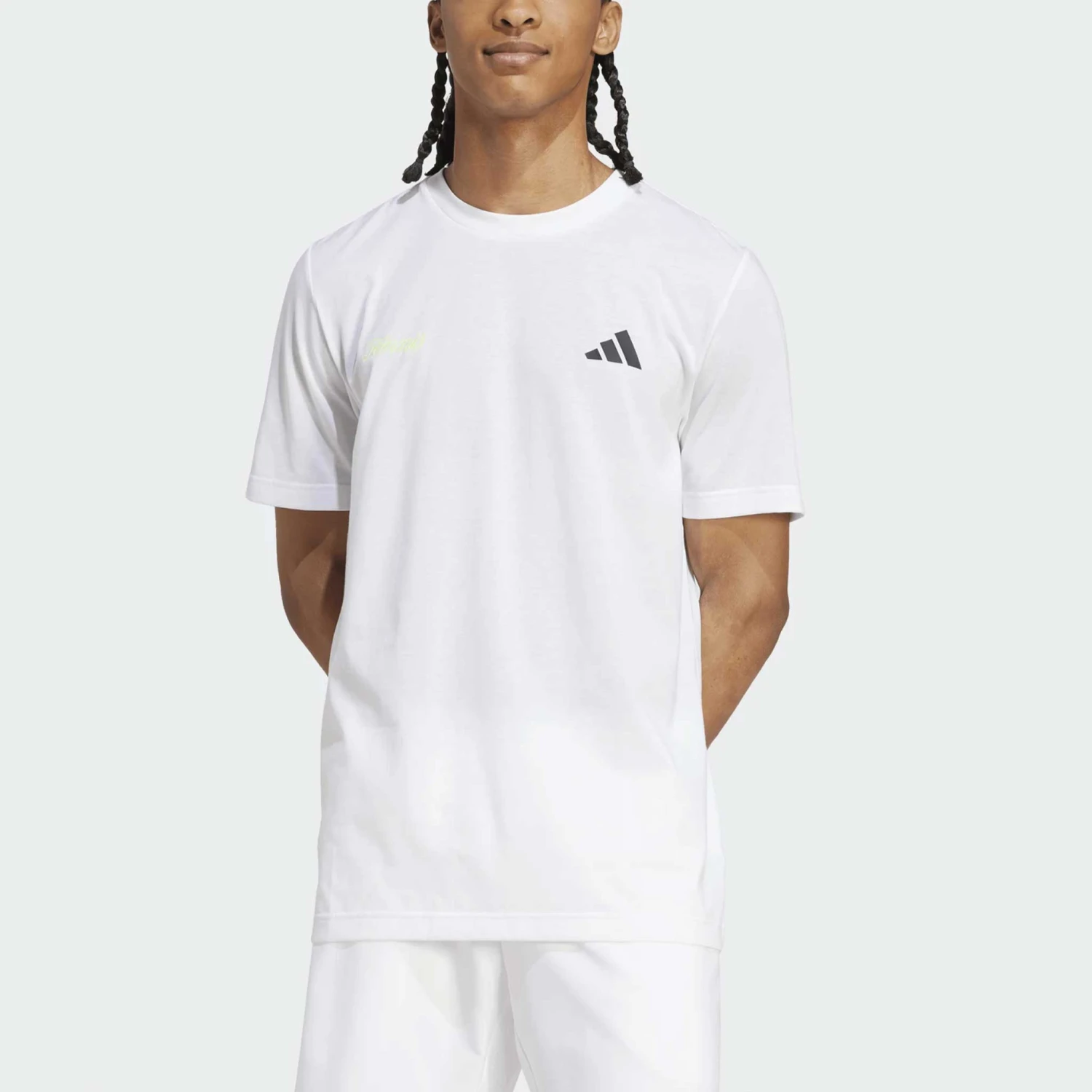 Adidas Tennis Apple Graphic Tee Men's 4 Adidas Tennis Apple Graphic Tee Men's - Image 4