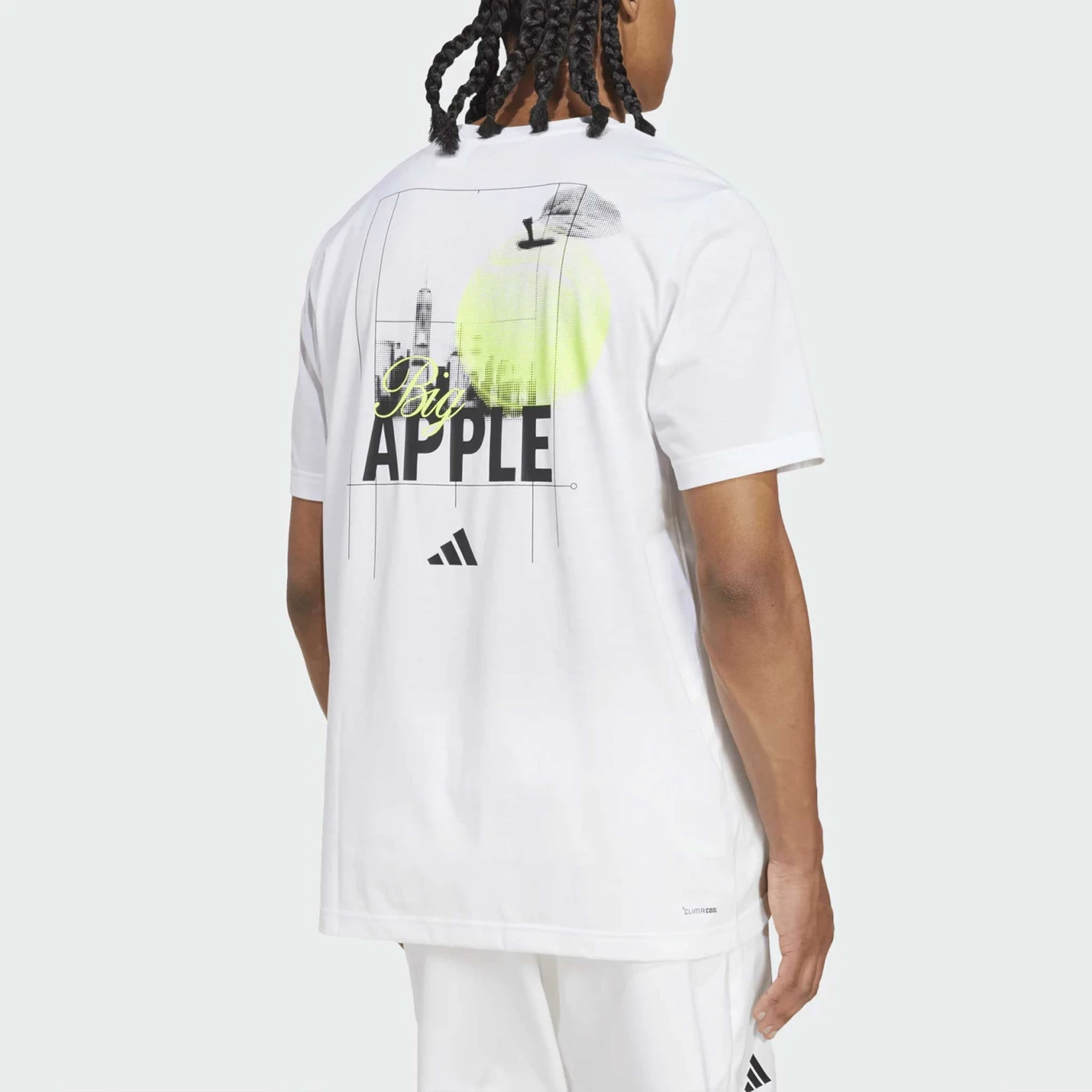 Adidas Tennis Apple Graphic Tee Men's 5 Adidas Tennis Apple Graphic Tee Men's - Image 5