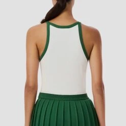 Lacoste Sport Ultra Dry Ribbed Knit Tank Women's -Holabird Sports Store 758612 737 2